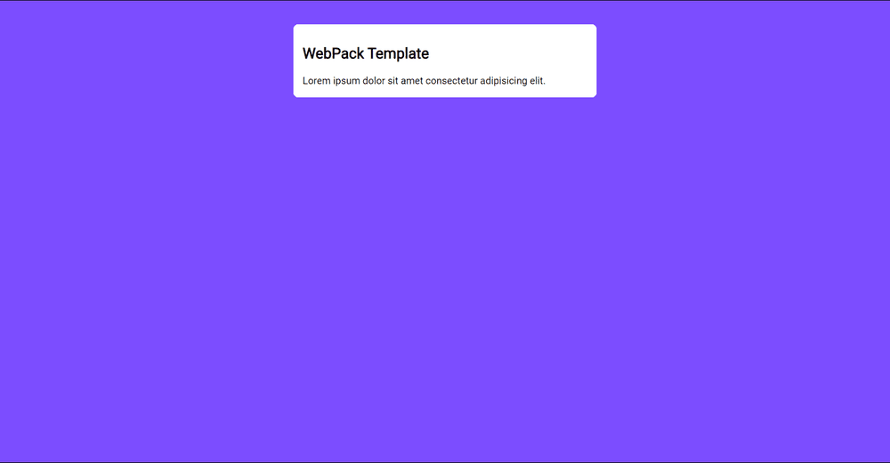 WebPack BoilerPlate