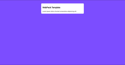 WebPack BoilerPlate
