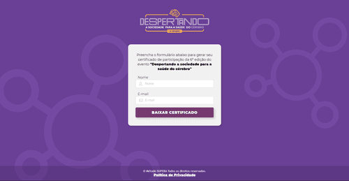 Gerador de certificado - Método Supera